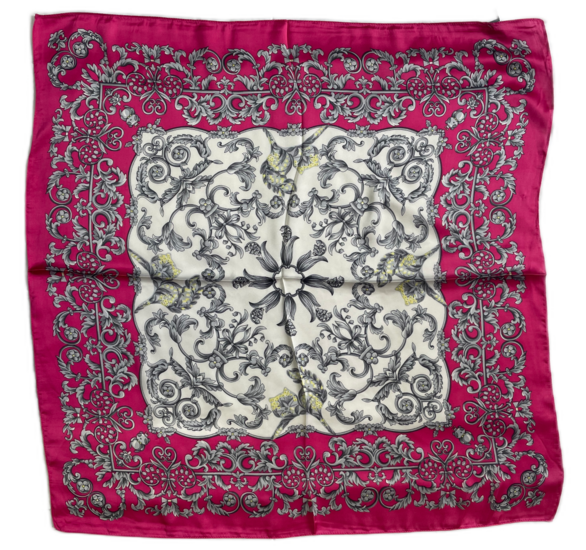 onkar zomer neckerchief sjaal pandas and cats satijn fuchsia