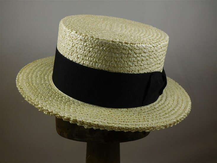 tesi straw boater formal naturel