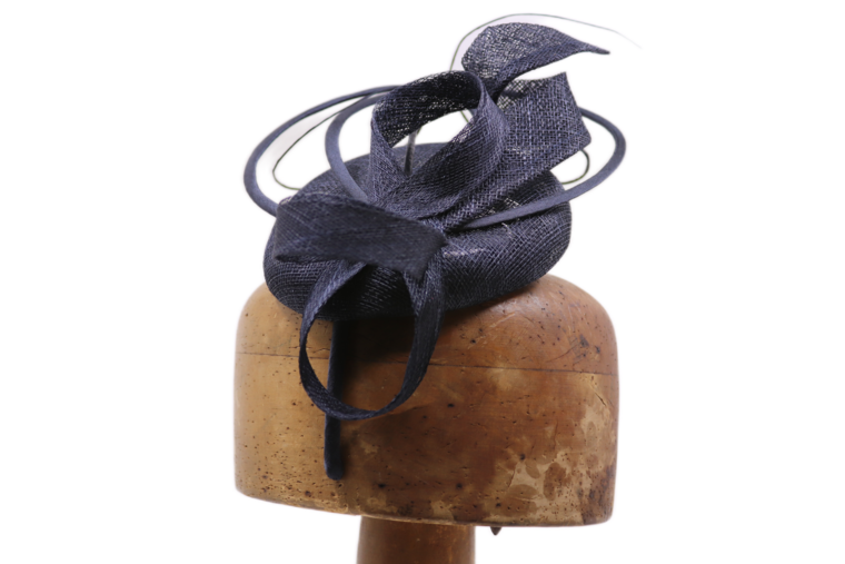 maddox fascinator dopje met strik en loops navy