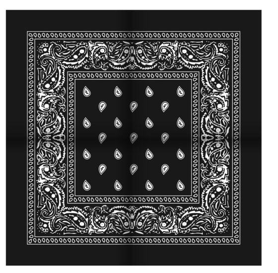 onkar bandana boeren zakdoek paisley zwart