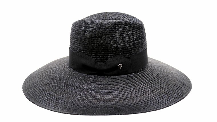 panizza fedora brede rand stro zwart