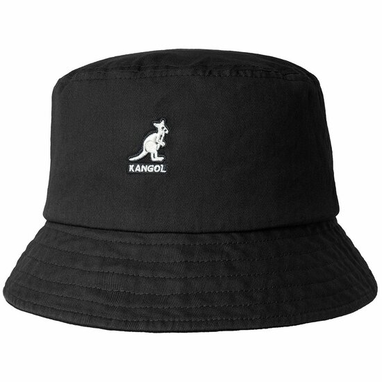 kangol bucket hat washed cotton black