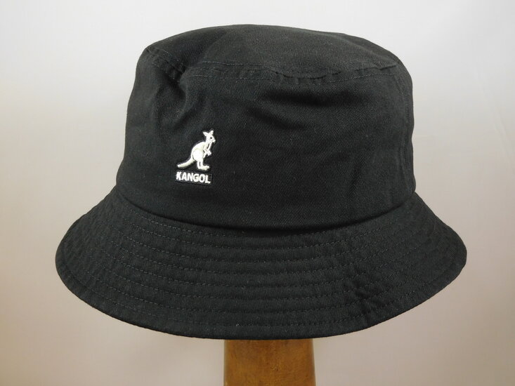 kangol bucket hat washed cotton black