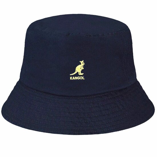 kangol bucket hat washed cotton navy