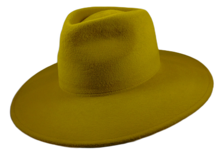 weba hats fedora 9100 velourvilt ambergeel