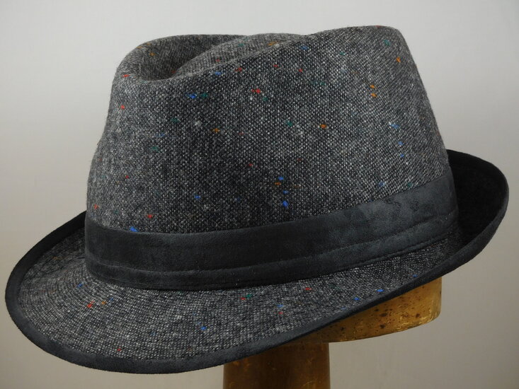 Jos van Dijck Trilby Tweed Antraciet Spikkel