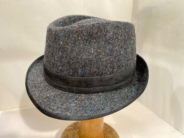 Jos van Dijck Trilby Tweed Antraciet Spikkel