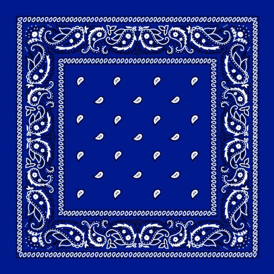 onkar bandana boeren zakdoek paisley blauw