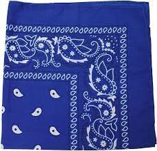 onkar bandana boeren zakdoek paisley blauw