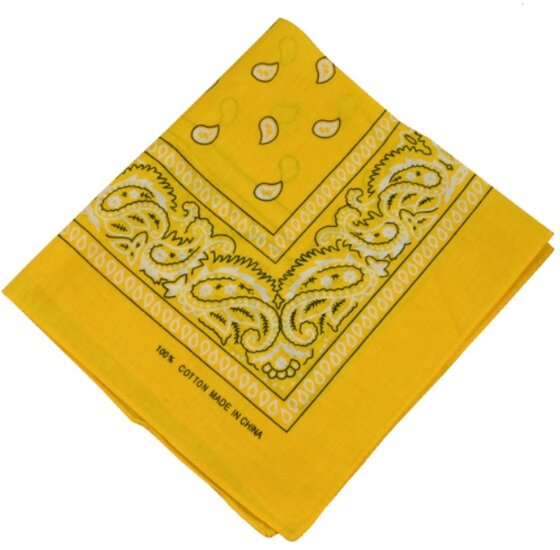 onkar bandana boeren zakdoek paisley geel