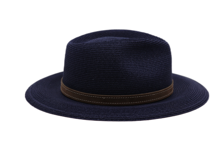 mayser fedora mathis raffia bandstro donkerblauw