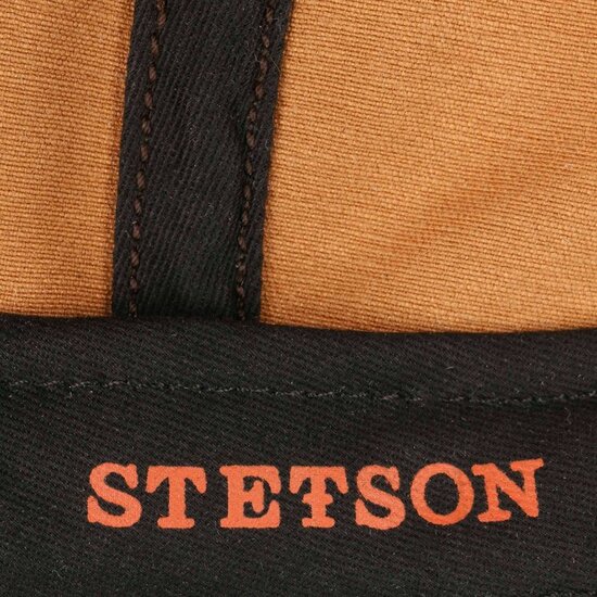 stetson hatteras newsboy cap old coated cotton brown