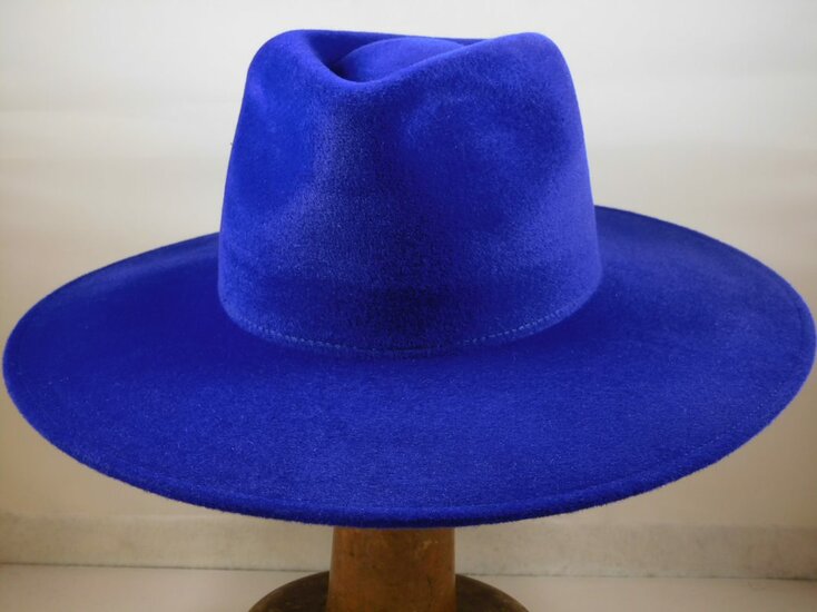 weba hats fedora 9100 velourvilt kobaltblauw