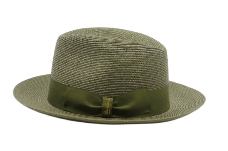 borsalino fedora bogart bandstro hemp green