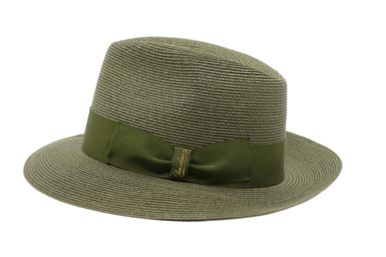 borsalino fedora bogart bandstro hemp green