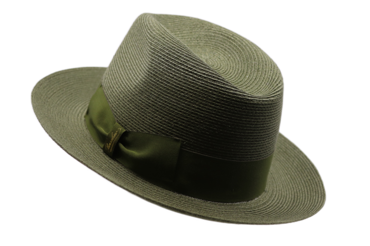 borsalino fedora bogart bandstro hemp green