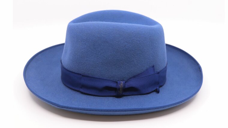 borsalino fedora qs haarvilt binded brim jeansblauw