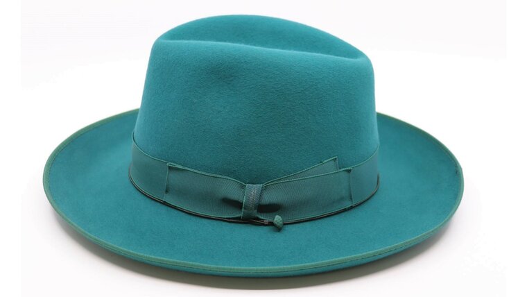 borsalino fedora qs haarvilt binded brim turquoise