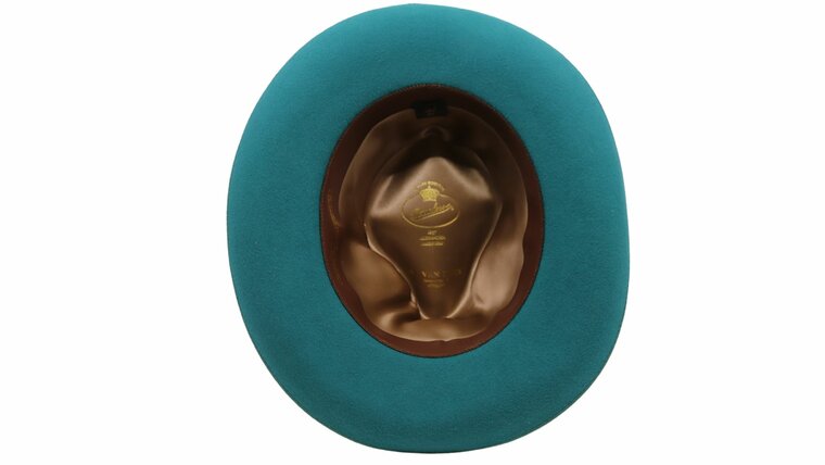 borsalino fedora qs haarvilt binded brim turquoise