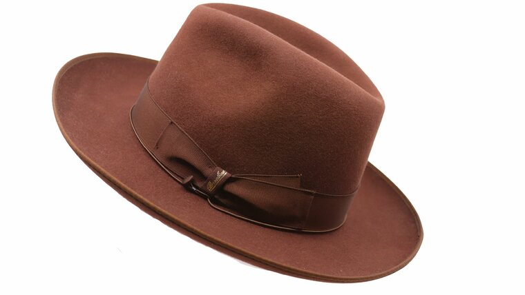 borsalino fedora qualita superiore binded brim warm marrone