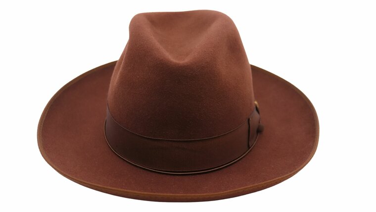 borsalino fedora qualita superiore binded brim warm marrone