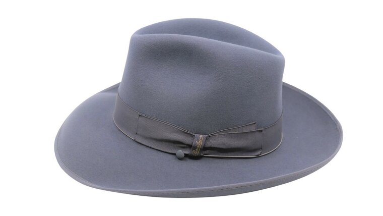 borsalino fedora qs haarvilt binded brim lichtgrijs