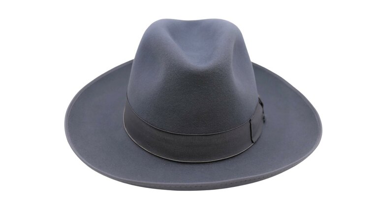 borsalino fedora qs haarvilt binded brim lichtgrijs