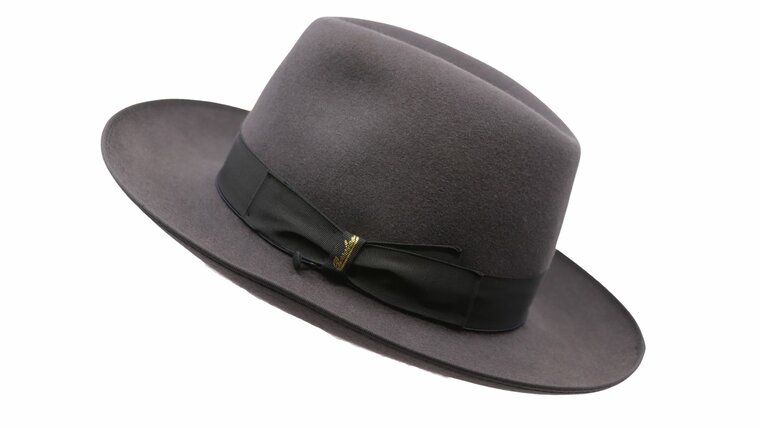 borsalino fedora qs haarvilt binded brim grijs