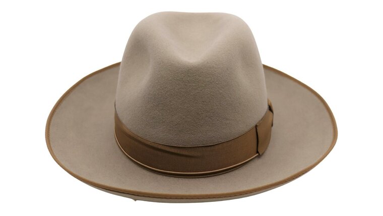 borsalino fedora qs haarvilt binded brim beige