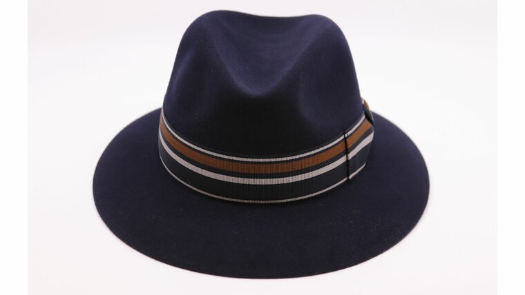 borsalino alessandria fedora haarvilt tricolor navy