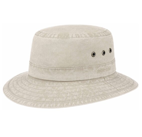 stetson bucket hat delave organic cotton stone