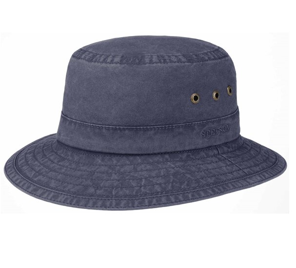 stetson bucket hat delave organic cotton navy