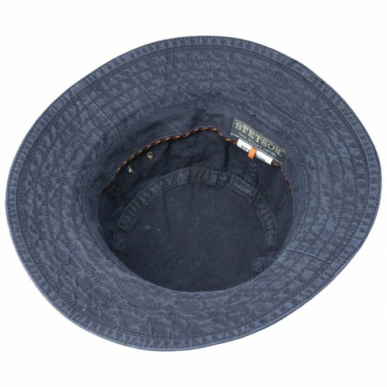 stetson bucket hat delave organic cotton navy