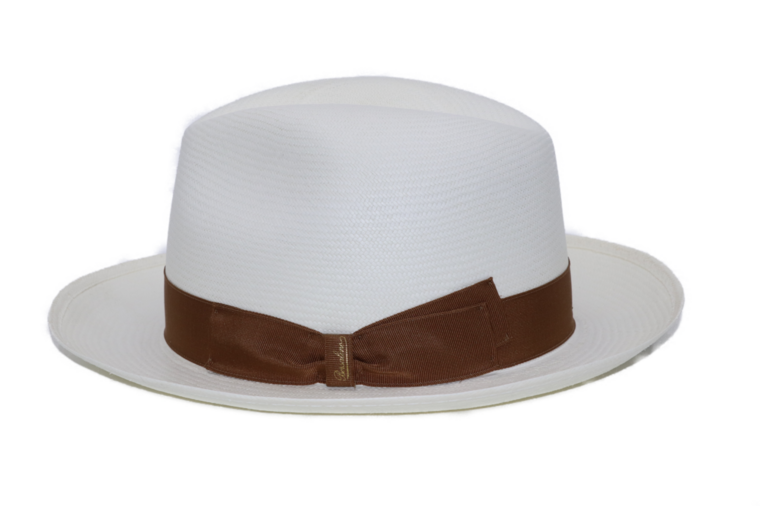 borsalino fedora fino panama white caramel