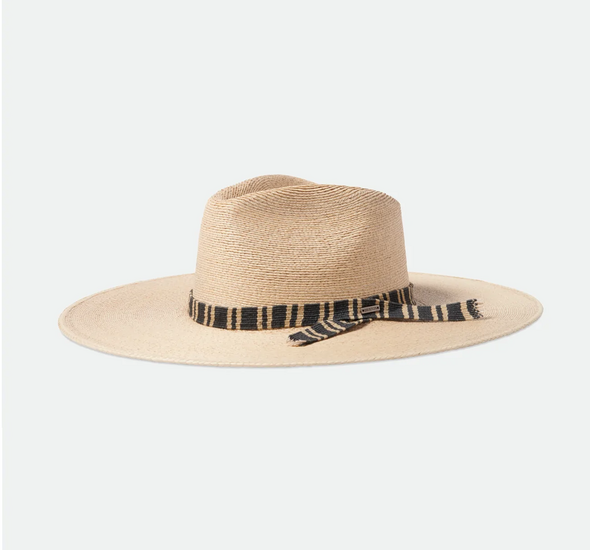 brixton leigh fedora tripilla straw natural