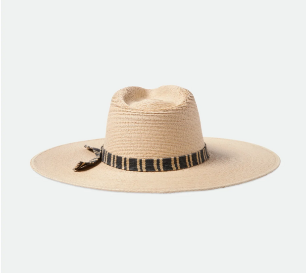 brixton leigh fedora tripilla straw natural