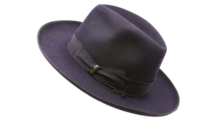 borsalino fedora qs haarvilt binded brim navy  