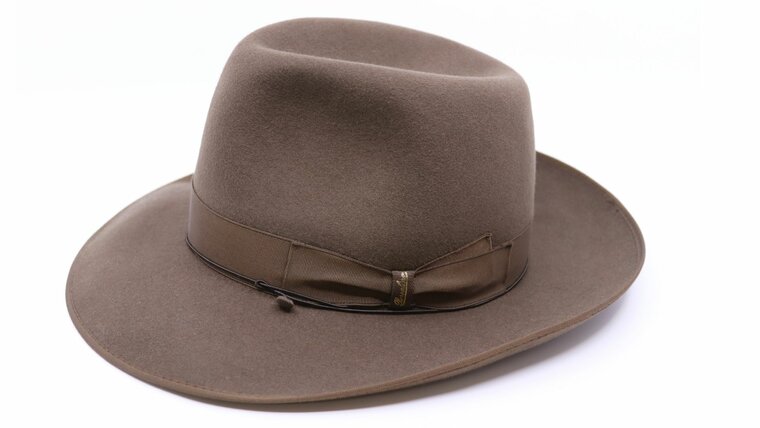 borsalino fedora qs haarvilt binded brim bast bruin