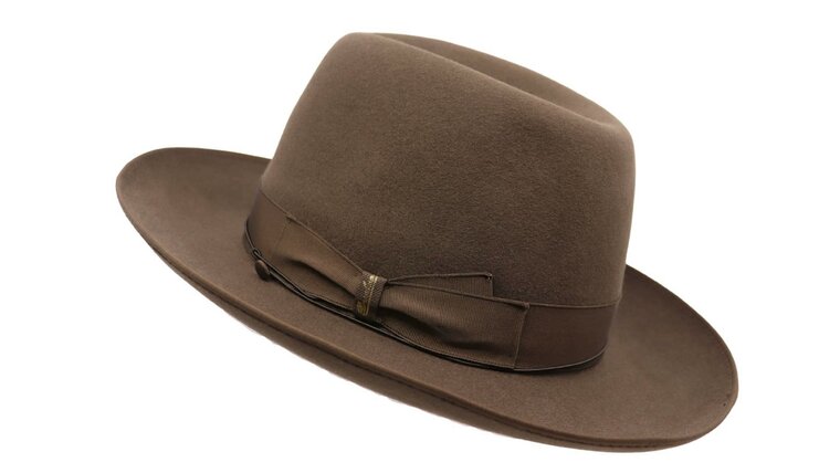 borsalino fedora qs haarvilt binded brim bast bruin