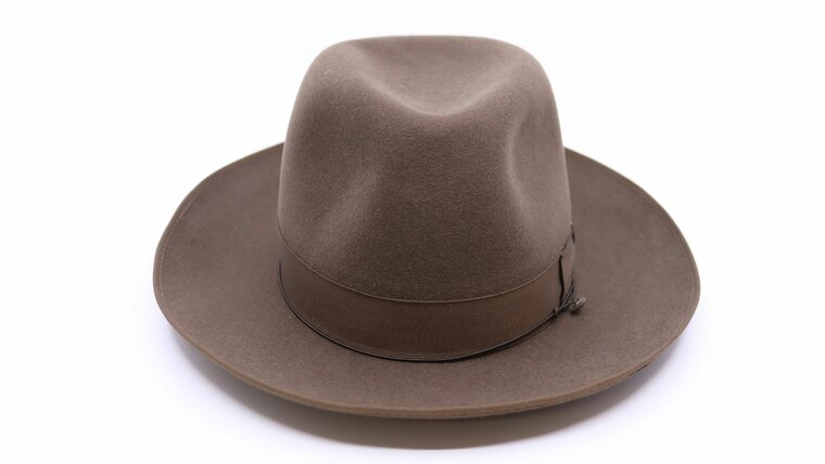 borsalino fedora qs haarvilt binded brim bast bruin