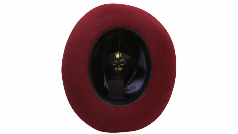 borsalino fedora qs melusine vilt cut brim bordeaux