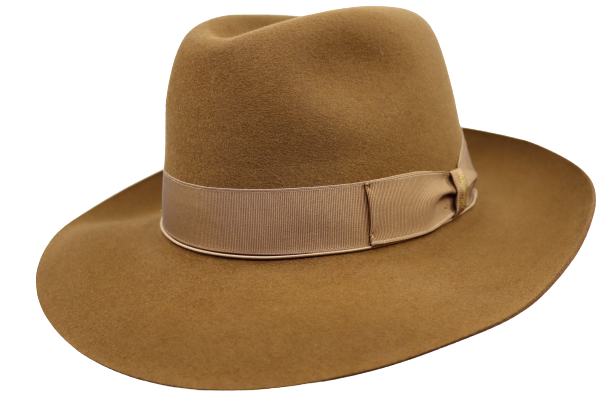 borsalino fedora qs haarvilt cut brim camel