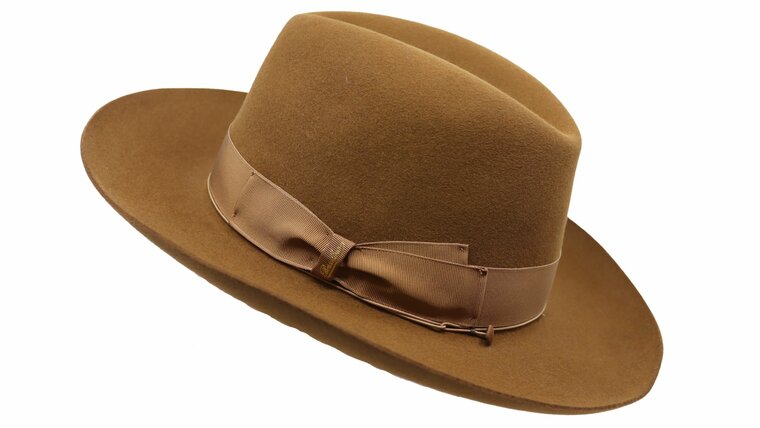 borsalino fedora qs haarvilt cut brim camel