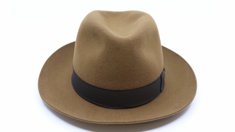 borsalino fedora qs haarvilt cut brim 6 5 cm camel