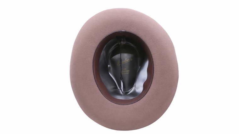 borsalino alessandria fedora cut brim taupe 