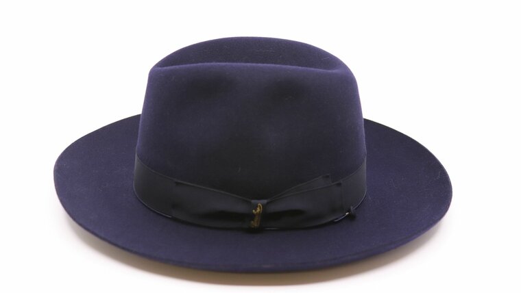 borsalino fedora cut brim navy 