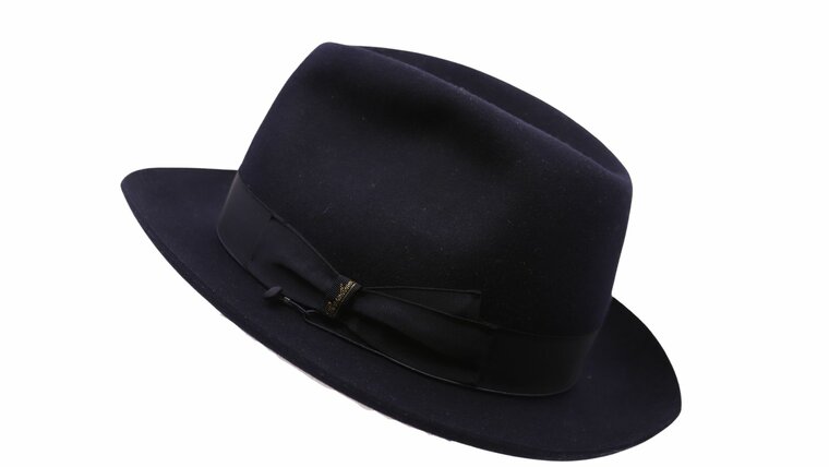 borsalino fedora qs haarvilt cut brim 6 5 cm zwart