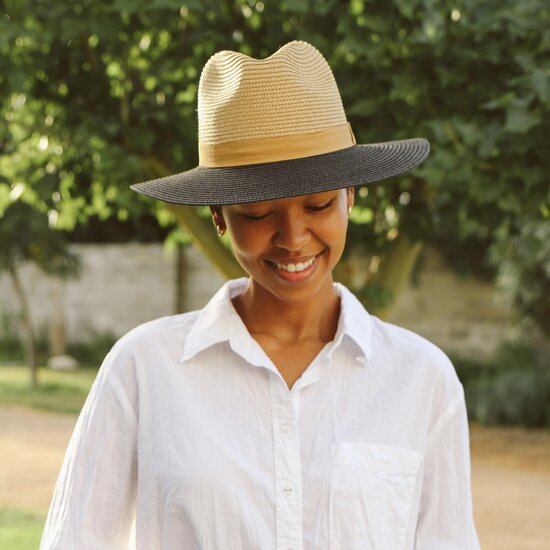 360five fedora tyler paperbraid black camel