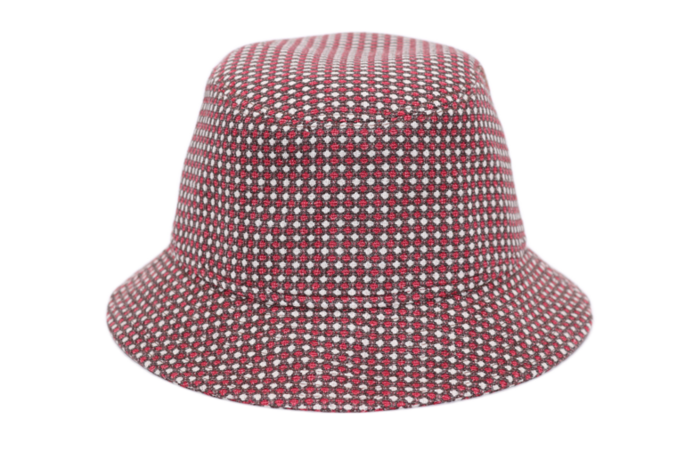 portaluri bucket hat linnen dots rood 