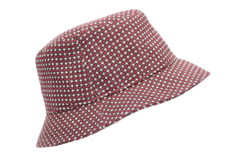 portaluri bucket hat linnen dots rood 